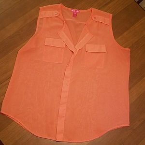 Sheer sleeveless blouse